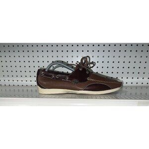 Cole Haan Mens Leather 2-Eye Casual Boat Shoes Size 10.5 M Brown